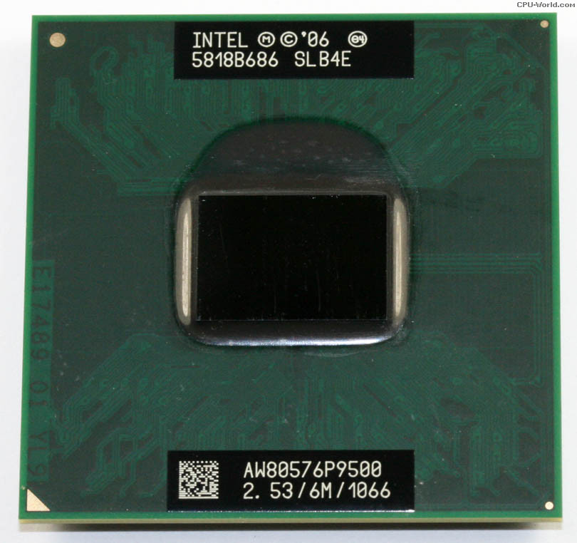 Intel® Core™2 Duo Processor P9500 6M Cache, 2.53 GHz, 1066 MHz FSB
